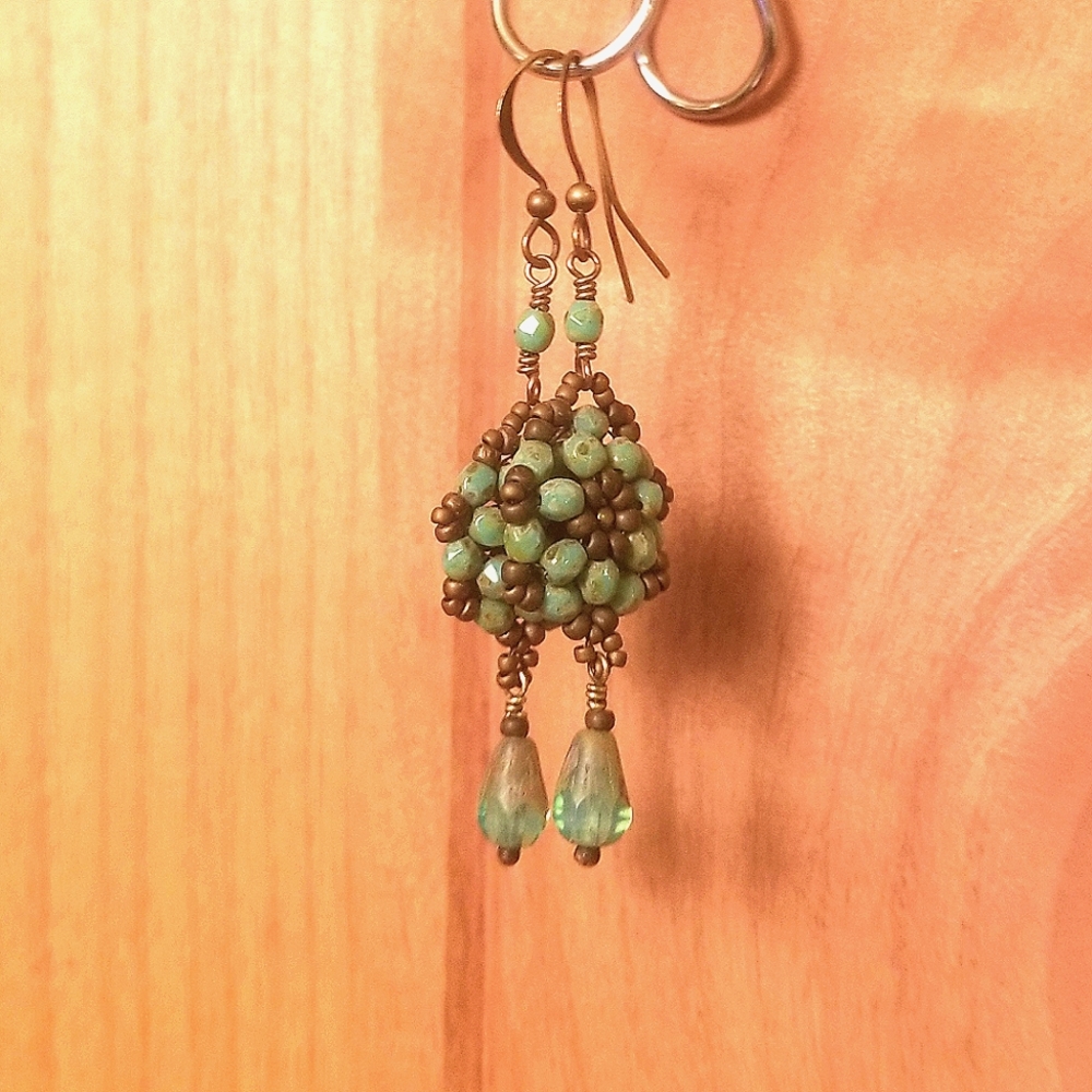 Hand beaded earrings